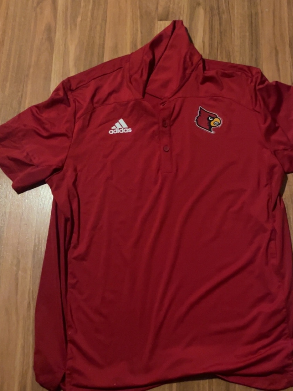 adidas Men's Scarlet Red Louisville Cardinals Polo